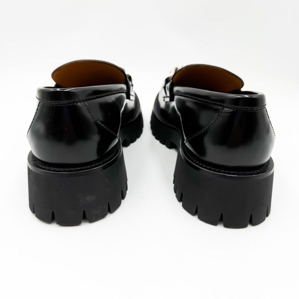 Gucci Jeanne GG Cordovan Lux Platform Sole Leather Loafers - Picture 5 of 11